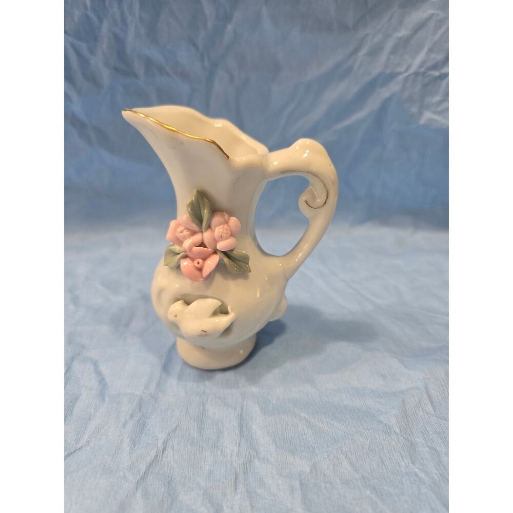 Vintage Miniature Porcelain bud Vase Pitcher China